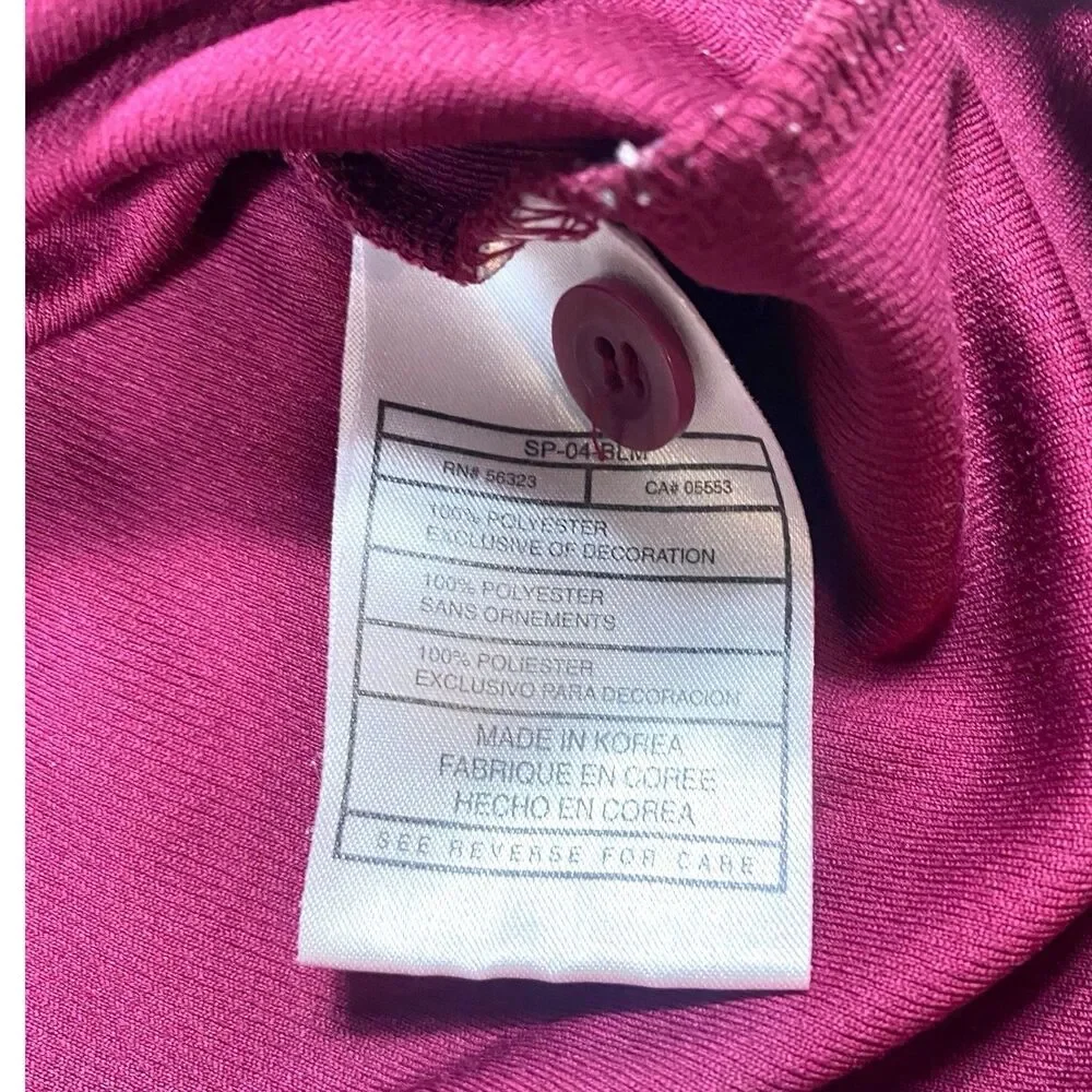 VTG Nike Team Henley Shirt Mens MED Maroon Short Sleeve Athletic Baseball Swoosh